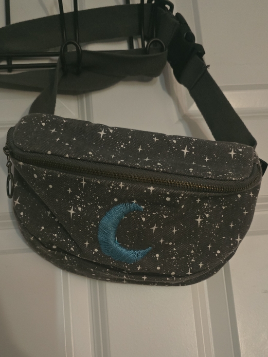 Other - Gray Star Print Crescent Moon Belt Bag - Danica Studio